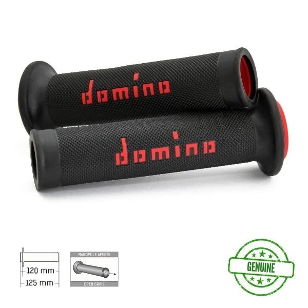 Empuñaduras Domino rojas/negras para Ducati Hypermotard 796 821 939 950 1100 Foto 1 de 1