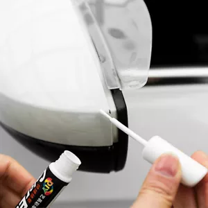 White Car Paint Repair Pen Scratch Remover Touch Up Coat Applicator Fix Tool - Bild 1 von 7
