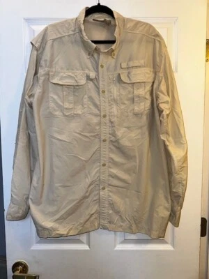 Islamorada Flats by Quest Long Sleeve Shirt XL Vented Fishing Nylon Mesh Mens - Image 1 of 4