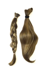 Europäisches Echthaar Schnitthaare/Rohhaare hellblond mind.100 Gr 35-40cm - Bild 1 von 1