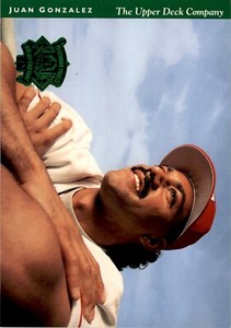 1994 UPPER DECK ALL-STAR JUMBOS #25 JUAN GONZALEZ TEXAS RANGERS