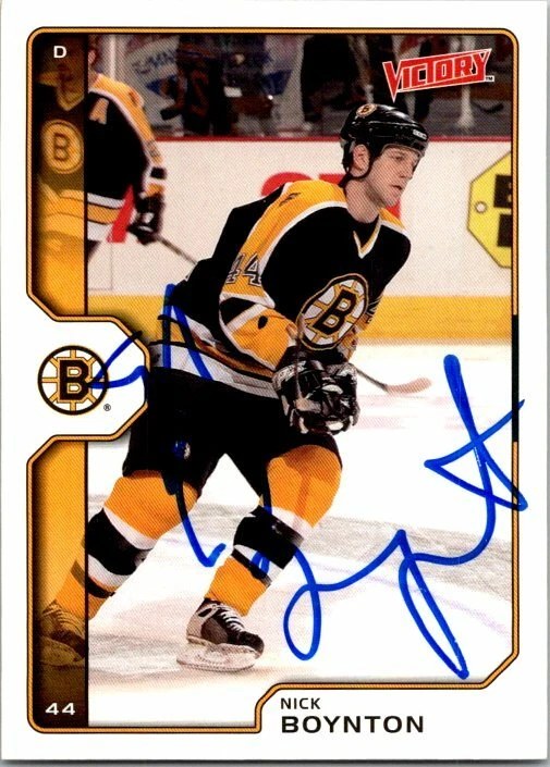 Nick Boynton autographed Hockey Card (Boston Bruins) 2002 Upper Deck Victory #19 - Image 1 of 1
