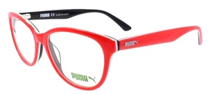 PUMA PU0109O 003 Women's Eyeglasses Frames 52-16-140 Fluorescent Red - Picture 1 of 3