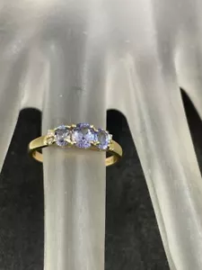 Anello donna tanzanite pietra e diamanti 4 diamanti 0,04 carati T.W. 14K (AD2002903) - Foto 1 di 4