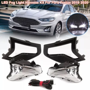 LED Fog Light Wiring Assembly Kit For Ford Fusion 2019-2020 Bumper Driving Lamps - Foto 1 di 12