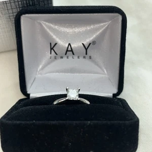 3/4 Ct Round-Cut Natural Diamond Solitaire Engagement Ring 14k White Gold - Picture 1 of 24