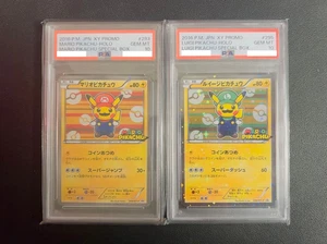 Mario Pikachu & Luigi Pikachu PSA10 Set 2016 XY Promo Japón Exclusivo GEMA COMO NUEVO   - Imagen 1 de 2
