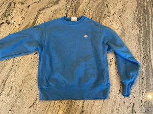 Sudadera Pesada Vintage Champion Tejido Inverso Azul Aciano M - Imagen 1 de 7