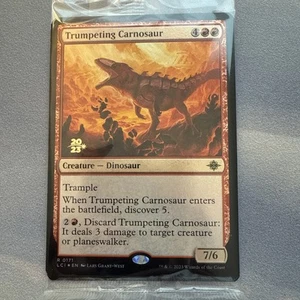 Trumpeting Carnosaur FOIL Prerelease Promo SEALED 171 Ixalan LCI MTG R Unplayed - Picture 1 of 3