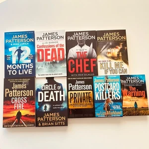James Patterson Books Bundle X 9 Paperbacks Crime Thriller Fiction Novels - Picture 1 of 21