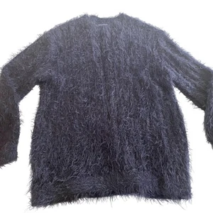 Zara girls navy fuzzy eyelash sweater size 11/12 - Picture 1 of 6