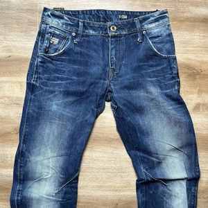 G Star Raw Jeans Herren 29x32 Blau Arc 3D Slim Tapered Washed Out Designer Biker - Bild 1 von 10