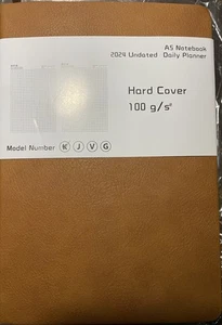 Tagesplaner Undatiert Monatlich Wöchentafel Notizbuch A5 Hardcover 100 g/s - Bild 1 von 2