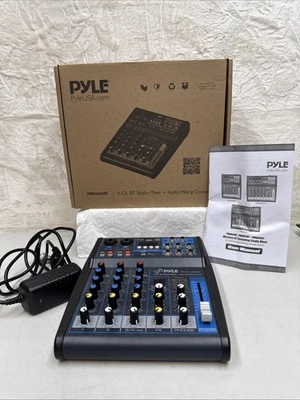 PYLE PMXU43BT.5 4-Ch. BT Studio Mixer DJ Controller Audio Mixing Console NIB - Image 1 of 4
