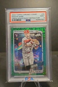 MASYN WINN RC 🔥 2024 Topps Chrome Cosmic Green Space Dust Refractor /75 PSA 9 - Picture 1 of 2