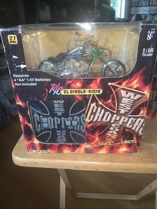 2004 Funline West Coast Choppers 1/18 RC "El Diablo-RIGID" Jesse James NEW - Picture 1 of 6