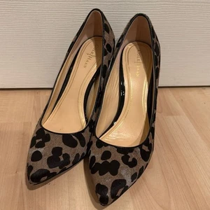 Cole Haan Heels Cow Fur Leopard Print 7.5B - Picture 1 of 8