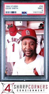 1994 STUDIO #54 OZZIE SMITH CARDINALS HOF PSA 9 - Picture 1 of 2