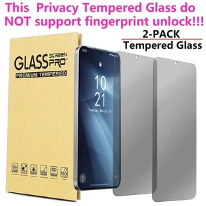 2 paquetes de protector de pantalla de vidrio templado antiespía para Samsung Galaxy S25 Edge 5G - Imagen 1 de 15