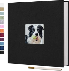 Álbum de fotos álbum de recortes de lino para fotos de 4x6 y 8x10 - 40 páginas en blanco y bolígrafo - Imagen 1 de 8