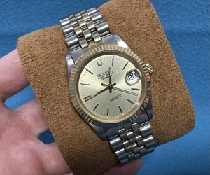 BULOVA Super Seville Two Tone Quartz 30mm Men's Watch - Picture 1 of 13