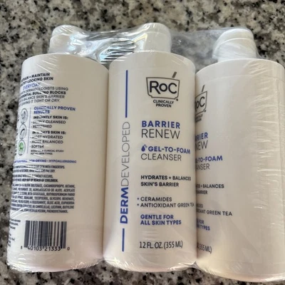 Roc. Limpiador gel a espuma, renovación de barrera para todo tipo de piel 12 fl oz, paquete de 3 Foto 1 de 2