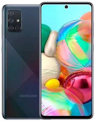 Samsung Galaxy A71 SM-A715F/DS 128GB Prism Crush Black (Dual-SIM) *teildefekt* - Bild 1 von 3