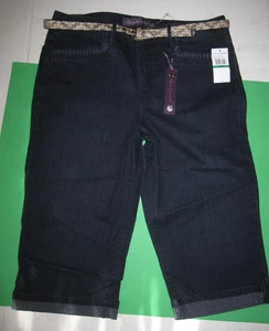 Gloria Vanderbilt Größe 12 Damen Marnie DK blau Denim Skimmer/Capri, Preston-Waschung - Bild 1 von 5