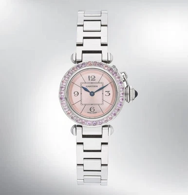 Ladies' 2000s Cartier Pasha watch in Stainless steel with Sapphires Ref. 2973 - Image 1 of 4