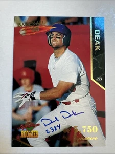 1995 Signature Rookies Darrel Deak Auto 2384/5750 Louisville Redbirds #14 - Foto 1 di 2