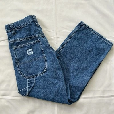 Jeans Lee Kids Carpintero Pierna Recta Talla 12 Cintura Ajustable Husky Años 90 De Colección Foto 1 de 4