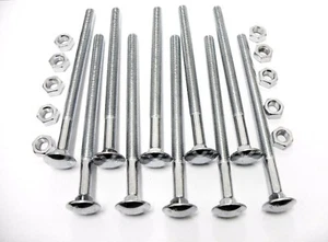 M 8 x 130 cup square bolt with nut zinc plated decking woodwork timber fixing - Picture 1 of 2