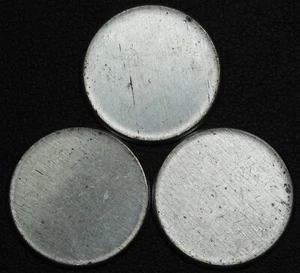 Lot of 3x Unplated Zinc Blank Planchet Lincoln Memorial Cent 1C Mint Errors - Picture 1 of 3