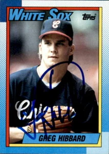 Autographed GREG HIBBARD Chicago White Sox 1990 TOPPS card #769 w/COA - Picture 1 of 1