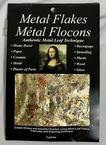 NEW Mona Lisa Metal Flakes Authentic Metal Leaf Technique 3 Grams Arts & Crafts - Picture 1 of 6