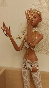 Metall Handschellen Zubehör für BJD 1/4 Gold/Liebe/Mittlere Länge - Bild 1 von 7