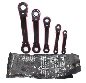 Pittsburgh Forge P-1706 5 Pc Offset Ratcheting Box Wrench Set in pouch Exc - Picture 1 of 4