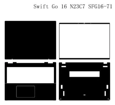 Carbon Vinyl Sticker Skin Decals Guard for Acer Swift Go 16 N23C7 SFG16-71 16" - Image 1 of 4