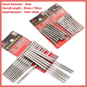 1-10mm Diamond & CBN Burrs Extra Long Cylinder Grinding Bit For Dremel Engraving - Picture 1 of 8