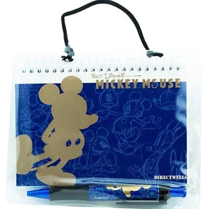 Libro de autógrafos de Disney Mickey Mouse dorado azul con lápiz retráctil - Imagen 1 de 2