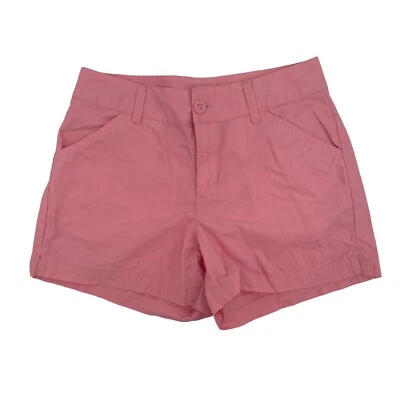 Pantalones Cortos Chinos Columbia Caqui 4 Para Mujer Rosa 4" Algodón Ligeros Senderismo Aire Libre Foto 1 de 4