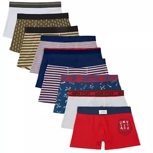 Men Boxers, Boxer Shorts with Elasticated Waistband, Cotton Hipsters Multipack - Picture 1 of 15