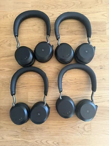 4 Stück Jabra Evolve2 75 Wireless PC Headset Schwarz mit Ladedock USB-A DEFEKT - Photo 1/4