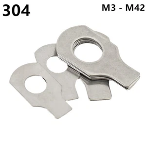 304 Stainless Steel Tab Washers With Long Tab M3 M4 M5 M6 M8 M10 M12 M16 M18 M36 - Picture 1 of 12