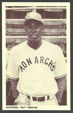 1991 RETORT Nathaniel Nat Peeples NEGRO LEAGUE  3-1/2 x 5-1/2  PHOTO POSTCARD #1