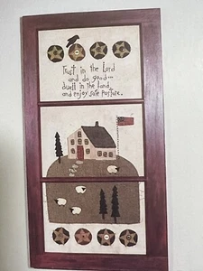 Country Stitches BRENDA GERVAIS #299 SALMI 37:3 foto ~ modello cuscino NUOVO  - Foto 1 di 7