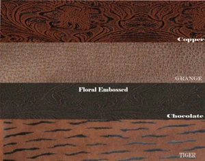 FAUX LEATHER Vinyl Fabric EMBOSSED Tooled Floral 54" W handcaft Sold By the Yard - Picture 1 of 11