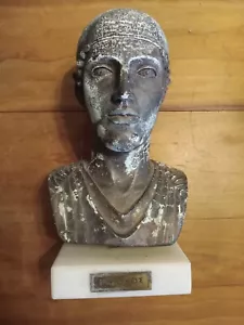 Vintage Heniokhos Head Charioteer Of Delphi Bust Bronze Color Sculpture - Picture 1 of 9
