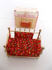 Vintage Dollhouse Miniatures Brass Daybed with cushions