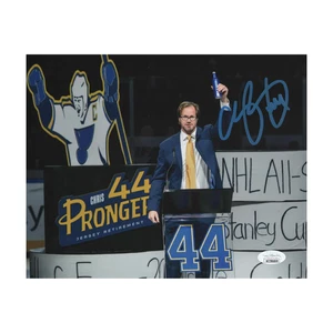 Chris Pronger St Louis Blues Autographed Retirement Night Cheers Photo - JSA COA - Picture 1 of 5